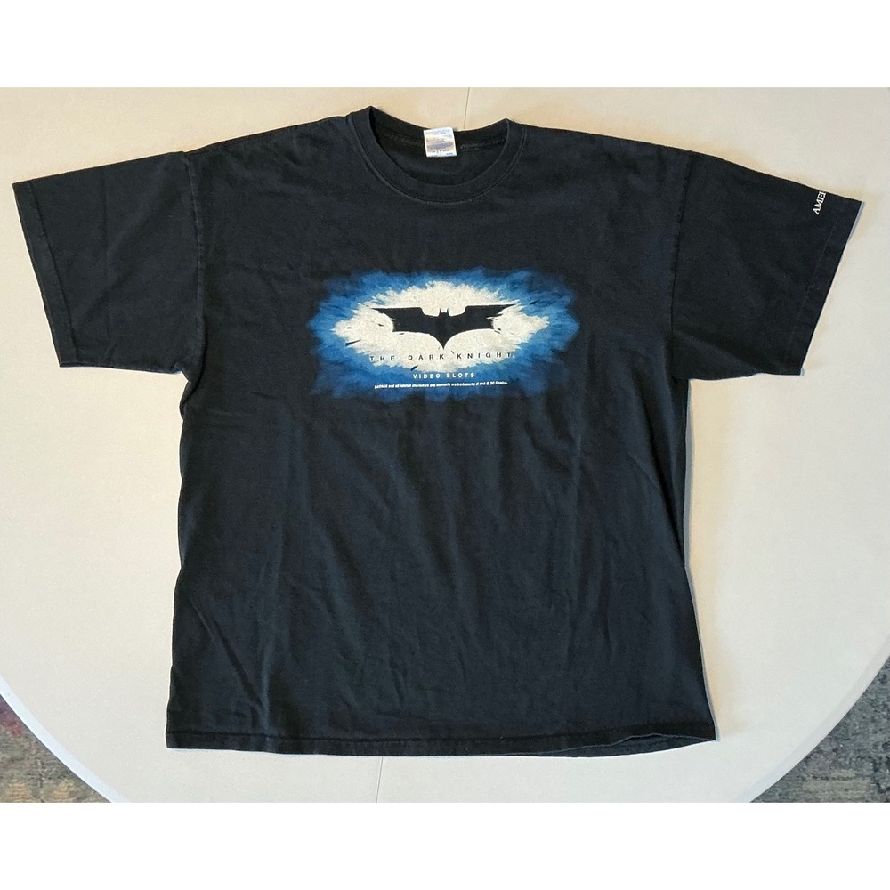 VTG‎ Y2K The Dark Knight Video Slots Batman Promo Rare T Shirt XL Black